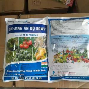 Thuốc trừ bệnh Mancozeb xanh Uni-Man 80 WP Gói 1 kg Bột màu xanh M45