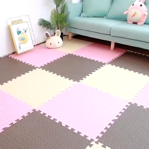 แผ่นรองคลาน EVA หนา 1.2 ซม. 60x60 ซม. มีขอบปิด 2 ด้าน ปลอดภัยเด็ก สามารถคละสีได้ ง่ายต่อการทำความสะอาด✨