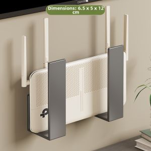 Wall-Mounted Router Shelf With No Drilling Concealment Organizer