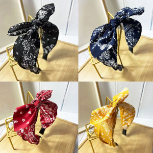 Polka Dot Headband 1pcs Bow Knot Fabric Headbands Knotted Hair Bands Twisted Headwrap Hair Hoop Bunny Ear Wide Hair Hoops Vintage for Girls Women