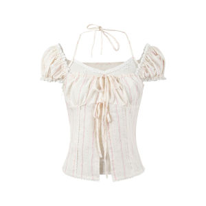 Soote Season | Design Lace Splicing Waist Cinching Blouse