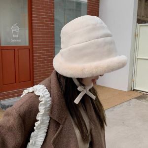 Fleece-lined Thickened Fisherman Hat Winter Female Student Shopping Warm Hat Northeast Cycling Electric Car Cold Protection Hat Tide