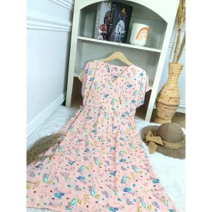 RFA Daster kimono tali samping LD 115 bahan rayon kimono daster Busui Kekinian motif terbaru 2023
