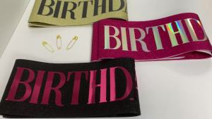 Birthday Stash – Premium Birthday Sash for Women Happy Birthday Decorations with Glitter Finish Great Gift for 21st Birthday