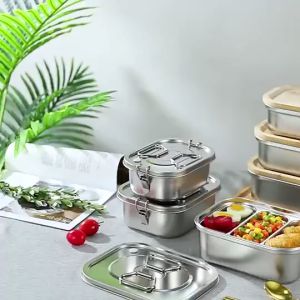 【Vinnatsu】Kotak Makan Premium Stainless 304 Lunch Box Tempat Makan 2 Tingkat Ukuran Besar Anti Bocor