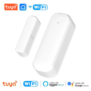 SIXWGH | Tuya ZigBee or WiFi Door Window Sensor Wireless Magnetic Alarm Detector Home Security Anti-Theft APP Control Works with Alexa Go