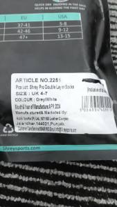 Shrey Pro Double Layer Socks for Cricket and other Sports