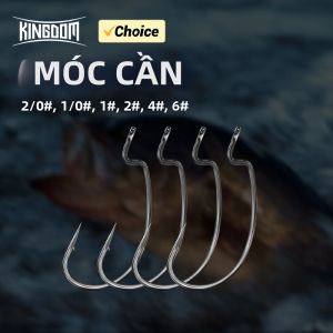 Kingdom 16 Chiếc Móc Câu Cá Bằng Thép Carbon Cao Cấp Wide Super Lock Crankhooks Sharp Barbed Tackle Cho Mồi Câu Cá Mềm
