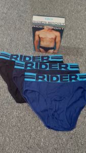 Celana Dalam pria Briefs Rider R762B isi-3 Katun Pinggang Motif Spandeks