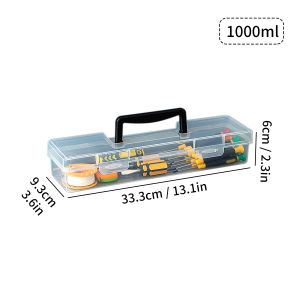 WORTHBUY Multifunctional Hardware Tool Box Plastic Tool Storage Box Portable Tool Organizer with Handle Large Capacity Tool Case