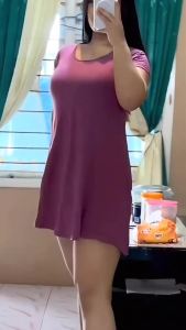 Dress Mola 975 / Dress Wanita Polos Casual Rayon Stretch