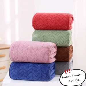 GOBEST Handuk mandi bulu 70 x 140 Handuk dewasa handuk list daya serap tinggi dan lembut
