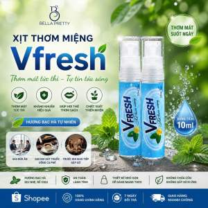 Xịt thơm miệng Vfresh | Hơi thở thơm tho tự tin giao tiếp nhỏ gọn tiện dụng - 10ml