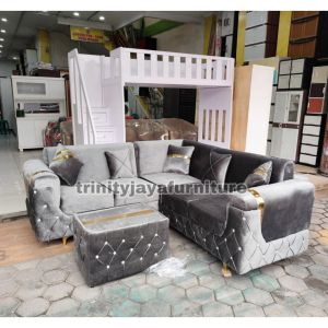 Sofa L Sudut Foxy 2+2+Sudut +Meja/trinityjayafurniture