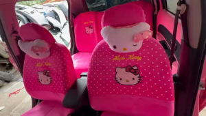 Hello kitty car seat cover Cystal Super soft full set with acc
