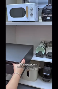💟SOLUTION65💟 Metal Coffee Machine Holder Printer Stand Printer Holder Microwave Oven Holder Oven Stand Oven Rack Rice Cooker Stand Rack Air Fryer Holder Coffee Machine Holder Coffee Machine Stands Metal Drawer Coffee Capsule Storage Drawer Kitchen Rack