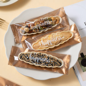 Glutinous Rice Boat Packaging Bag Transparent Baking Snacks Pastry Gift Box Almond Boat Cookie Box Rectangular Mechanical Sealing Pocket Separate