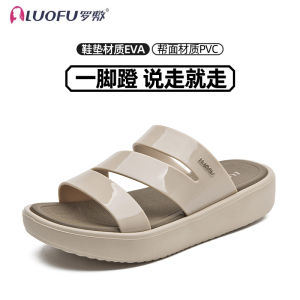 Outdoor Hollow out Slip-On Shoes Leisure Womens Home Bathroom Thick Heel Sandals Roofs Comfortable Flat Bottom EVA Slippers