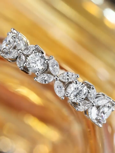 Queensun  PT950 3.4 Carat Lace Diamond Bracelet Lab  Diamond Bracelet Ladies Niche Design Real Diamond蕾丝钻石手链Korea/Couples Bracelet/Pair of Bracelet/for women/for gift/Luxury Wedding Bracelet/wedding Bracelet