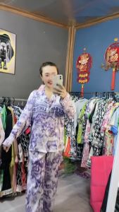 Đồ bộ pijama nữsize 40kg đến 75kg lụa xước ánh kim bộ đồ ngủ nữ 5CE hàng may kĩFREESIZE VÀ BIGSIZESIZE ĐẠI