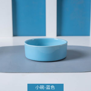 Ceramic Cat Bowl Dog Bowl Cat Food Holder Dog Basin Rice Basin Water Bowl Heightened Wooden Frame Protection Cervical Spine Pet Bowl Pet Supplies