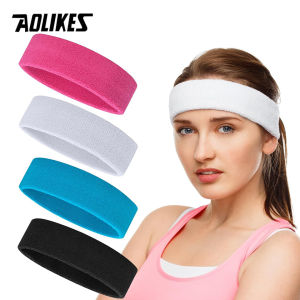 AOLIKES 1PCS Sweatbands Sport Headbands for Men & WomenTerry Cloth Sweat Band for Tennis Running Basketball Working Out
