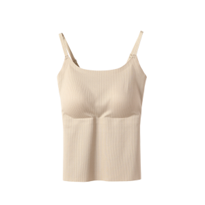 ZISU | Sleeveless Bra-in-One Back Support Ice Silk Slim Fit Seamless Padded Vest
