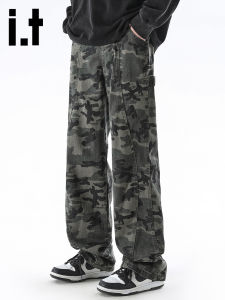 izzue | Quần Jeans Camouflage Thẳng Mỹ HipHop