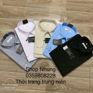 Áo sơ mi dài tay nam trung niên nhiều màu công sở hàng cty may saidonga