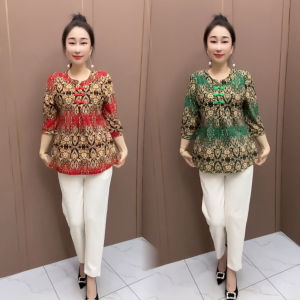 Ladieswear Summer Clothing New Short Sleeve T-Shirt Fashion Western Style Slimming Loose Plus Size Womens Half-Sleeve Shirt Middle-Aged and Elderly Women