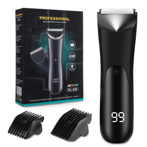 Afdeal | Máy Cắt Lông Điện Cho Nam Với Đèn LED 2 Đầu Bảo Vệ Lưỡi Dao Gốm Sử Dụng Được Khi Khô/ướt Bao Gồm Chức Năng Cắt Lông Mũi Và Tai