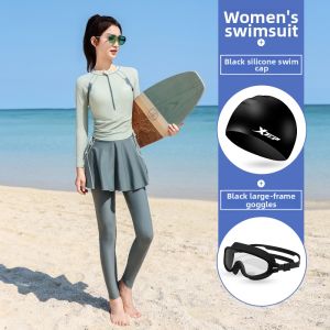 XTEP | Conservative Slimming Tummy Covering Separates Swimsuit