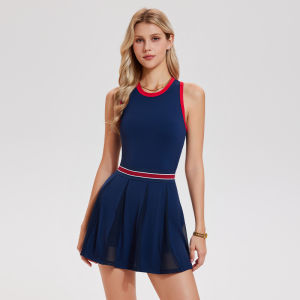COSLEAF | Tennis Training Professional No-Sleeve Hollow Breathable Dress