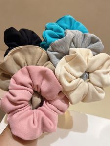 New Arrival Hoodie Fabric Elastane Hair Ties Grey Pink Versatile Bun Headbands Korean Style Fashionable Hair Accessories