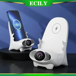 Ecily MAG/netic không dây Bộ sạc sạc nhanh Loại C đứng chủ độc đáo ghế nhỏ hình dạng điện thoại máy tính bảng sạc nhanh đế để bàn