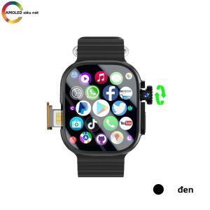 Đồng Hồ Thông Minh DW100 S10 Ultra 3 2025 Mới Android 10.0 180 °   Đồng Hồ Thông Minh Màn Hình AMOLED 2.29 Inch 256GB Tích Hợp Máy Đo Huyết Áp Xoay Camera GPS Và WiFi