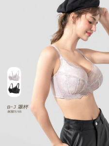Plus Size Bra with Push Up and Anti-sag Effect for Large Breasts