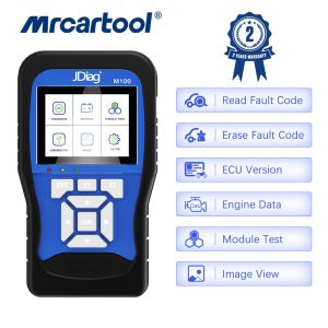 Mrcartool jdiag M100 xe máy công cụ quét chẩn đoán mã hóa phím TPS ABS kiểm tra chống trộm phổ quát Máy quét OBD2 xe máy cho Honda Kawasaki KTM KYMCO PIAGGIO pgo Suzuki SYM VESPA YAMAHA OBDII