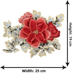HUAYASEN | Large Embroidered 3D Peony Patch Clothes Decoration