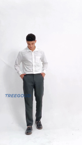 Duaduapertujuh | Celana Pria Formal Kasual Semi Wool – Hitam Slim Fit Adem Anti Kusut Stretch Ringan