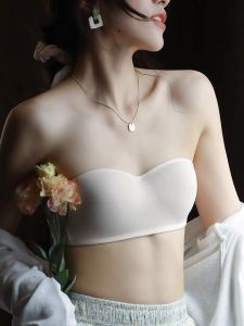 Strapless Intimates Non Slip Fashion Tape Wireless Bra Small Chest Gathered without Trace Invisible Tube Top Wrapped Chest Female Summer