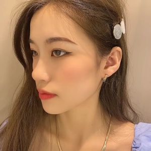 Bông tai mạ vàng hình vuông phong cách hiện đại - Mely D127