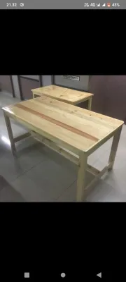 meja makan bahan jati Belanda 110×50×75