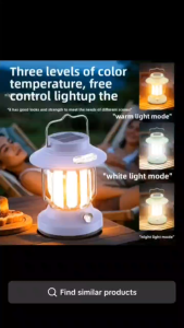 k22 Rechargeable Solar Camping Light Outdoor Retro COB LED Lantern Portable Light Camping Tent Solar Light solar outdoor lights