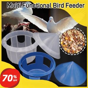 Pigeon Feeder Small Multifunctional Plastic Pet Bird Parrot Drinking Container Pigeon House Feeder Bowl Sand Box