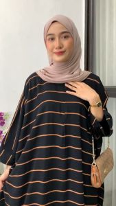 KAFTAN MOTIF BLASTER LD 140 CM KAFTAN PANJANG MUSLIM WANITA NYAMAN