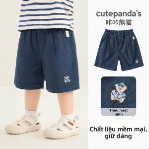 CUTEPANDAS | Quần Short Mùa Hè Phong Cách Học Đường Dễ Thương Cotton