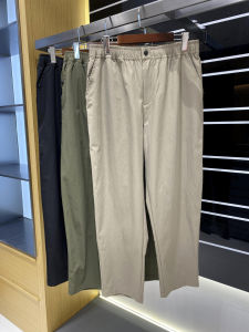 Designer Line! Skin-friendly Comfortable Summer New Mens Lightweight Breathable Elastic Waist Casual Straight Leg Pants Trendy