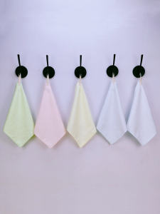 Comfortable Absorbent Bamboo Fiber Baby Towel Childrens Handkerchief Nursery Sweat Wiping Square Towel 23*23cm Pure Color