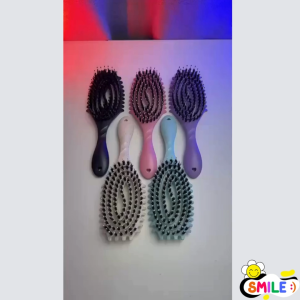 Smile😊 พร้อมส่ง💯 หวีขนหมูป่า หวีจับลอนขนหมูป่า หวีแปรงสำหรับจัดแต่งทรงผม มีความยืดหยุ่นสูง จับลอนสวย ผมไม่พันกัน
